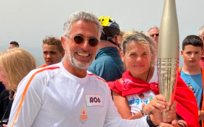 La flamme Olympique au Mont Ventoux